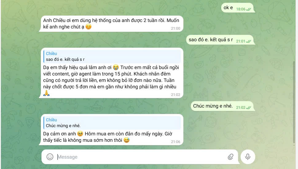 Feedback học viên - 2 tuần chốt 5 đơn không cần làm gì nhiều