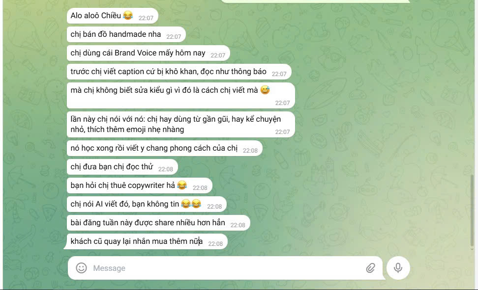 Feedback học viên - Brand Voice bài được share nhiều hơn
