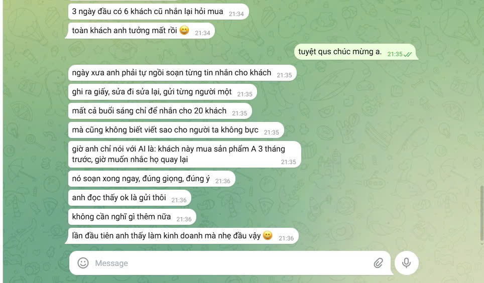 Feedback học viên - lần đầu tiên thấy làm kinh doanh mà nhẹ đầu